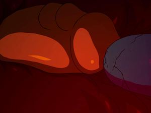 Огромный монстр жестко трахает в попку красивую девочку