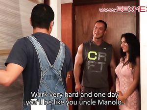 Мускулистый муж жестко выебал девку в душе